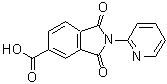 structure of CAS# 186384-46-3, 1,3-Dioxo-2-(2-Pyridinyl)-5-Isoindolinecarboxylic Acid;1,3-dioxo-2-(2-pyridinyl)-5-isoindolinecarboxylic acid;1,3-dioxo-2-(2-pyridyl)benzo[c]azolidine-5-carboxylic acid;1,3-dioxo<wbr>-2-(pyrid<wbr>in-2-yl)-<wbr>2,3-dihyd<wbr>ro-1H-iso<wbr>indole-5-<wbr>carboxyli<wbr>c acid