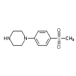 structure of CAS# 187669-60-9, 1-[4-(Methylsulfonyl)Phenyl]Piperazine;1-(methylsulfonyl)-4-piperazinylbenzene;1-[4-(Methylsulphonyl)phenyl]piperazine;Methyl 4-(piperazin-1-yl)phenyl sulfone
