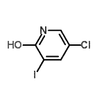结构式 CAS# 188057-28-5, 5-氯-3-碘-2(1H)-吡啶酮