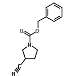 structure of CAS# 188846-99-3, Benzyl 3-Cyano-1-Pyrrolidinecarboxylate;(R)-1-N-Cbz-3-cyanopyrrolidine;(R)-1-N-CBZ-3-CYANO-PYRROLIDINE;(R)-Benzyl 3-cyanopyrrolidine-1-carboxylate