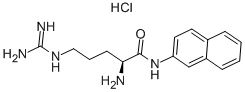 结构式 CAS# 18905-73-2, (S)-2-氨基-5-[(氨基亚胺甲基)氨基]-N-2-萘基-戊酰胺单盐酸盐