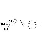 structure of CAS# 189132-01-2, 2-Methyl-2-Propanyl (4-Iodobenzyl)Carbamate;CARBAMIC <wbr>ACID, [(4<wbr>-IODOPHEN<wbr>YL)METHYL<wbr>]-, 1,1-D<wbr>IMETHYLET<wbr>HYL ESTER;tert-Butyl 4-iodobenzylcarbamate
