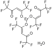 结构式 CAS# 18923-92-7, (OC-6-11)-三(1,1,1,5,5,5-六氟-2,4-戊烷二酮-O,O')-铒水合物