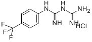 结构式 CAS# 18960-29-7, N-[4-(三氟甲基)苯基]-亚氨基二亚胺酰胺盐酸盐(1:1)