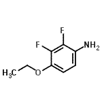 structure of CAS# 189751-13-1, 4-Ethoxy-2,3-Difluoroaniline;4-Ethoxy-2,3-difluorophenylamine;MFCD09258703