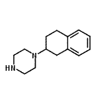 structure of CAS# 1900-04-5, 1-(1,2,3,4-Tetrahydro-2-Naphthalenyl)Piperazine;########;1-(1,2,3,4-TETRAHYDRO-NAPHTHALEN-2-YL)-PIPERAZINE;MFCD05864539