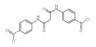 结构式 CAS# 1900-40-9, N,N''-二-(4-硝基-苯基)-丙二酰胺