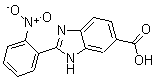structure of CAS# 190121-93-8, 2-(2-Nitrophenyl)-1H-Benzimidazole-6-carboxylic Acid;2-(2-NITRO-PHENYL)-1H-BENZOIMIDAZOLE-5-CARBOXYLIC ACID;2-(2-Nitrophenyl)-1H-Benzimidazole-5-Carboxylic Acid;5-Carboxy-2-(2-Nitrophenyl)-1H-Benzimidazole