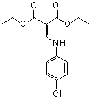 structure of CAS# 19056-79-2, Diethyl {[(4-Chlorophenyl)Amino]Methylene}Malonate;2-((4-CHLOROPHENYLAMINO)METHYLENE)MALONIC ACID DIETHYL ESTER;2-((4-chlorophenylamino)methylene)malonicaciddiethylester;diethyl {[(4-chlorophenyl)amino]methylidene}propanedioate