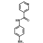 structure of CAS# 19060-64-1, N-(4-Aminophenyl)Nicotinamide;N-(4-Amino-phenyl)-nicotinamide;N-(4-aminophenyl)pyridine-3-carboxamide;MFCD02585681