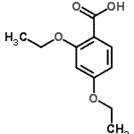structure of CAS# 19074-30-7, 2,4-Diethoxybenzoic Acid;2,4-diethoxybenzoic acid;2,4-DIETHOXYBENZOICACID;benzoic acid, 2,4-diethoxy-