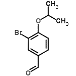 structure of CAS# 191602-84-3, 3-Bromo-4-Isopropoxybenzaldehyde;3-bromo-4-isopropoxybenzaldehyde;MFCD02629653;ZINC02597462