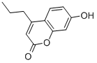 structure of CAS# 19225-02-6, 7-Hydroxy-4-Propyl-2H-1-Benzopyran-2-One;7-Hydroxy-4-Propyl-Chromen-2-One;7-Hydroxy-4-Propyl-2-Chromenone;7-Hydroxy-4-Propyl-Coumarin