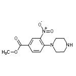 structure of CAS# 192441-86-4, Methyl 3-Nitro-4-(1-Piperazinyl)Benzoate;3-Nitro-4-piperazin-1-yl-benzoic acid methyl ester;Methyl 3-nitro-4-piperazinobenzenecarboxylate;methyl 3-nitro-4-piperazinylbenzoate