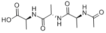 structure of CAS# 19245-85-3, N-Acetyl-L-Alanyl-L-Alanyl-L-Alanine;(2S)-2-[[(2S)-2-[[(2S)-2-Acetamido-1-Oxopropyl]Amino]-1-Oxopropyl]Amino]Propanoate;(2S)-2-[[(2S)-2-[[(2S)-2-Acetamidopropanoyl]Amino]Propanoyl]Amino]Propionate;Zinc02242696