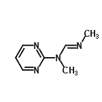 结构式 CAS# 193014-38-9, N,N'-二甲基-N-2-嘧啶基亚氨代甲酰胺