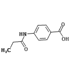 structure of CAS# 19313-85-0, 4-(Propionylamino)Benzoic Acid;4-(propanoylamino)benzoic acid;4-(Propionylamino)benzoicacid;MFCD01365922