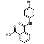 structure of CAS# 19336-83-5, 2-[(4-Bromophenyl)Carbamoyl]Benzoic Acid;2-[(4-bromoanilino)carbonyl]-benzoic acid;2-[N-(4-bromophenyl)carbamoyl]benzoic acid;2-{[(4-bromophenyl)amino]carbonyl}benzoic acid