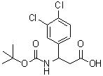 结构式 CAS# 193633-52-2, 3-(3,4-二氯苯基)-3-({[(2-甲基-2-丙基)氧基]羰基}氨基)丙酸