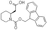 structure of CAS# 193693-62-8, (2S)-1-[(9H-Fluoren-9-Ylmethoxy)Carbonyl]-2-PiperidineAcetic Acid;(S)-(1-FMOC-PIPERIDIN-2-YL)-ACETIC ACID;(S)-FMOC-(2-CARBOXYMETHYL)-PIPERIDINE