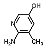 结构式 CAS# 193746-18-8, 6-氨基-5-甲基-3-吡啶醇