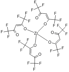 结构式 CAS# 19530-02-0, (Sa-8-11'1'1''1''1'''11''')-四(1,1,1,5,5,5-六氟-2,4-戊烷二酮)-锆