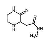 结构式 CAS# 19564-13-7, N-甲基-2-(3-氧代-2-哌嗪基)乙酰胺