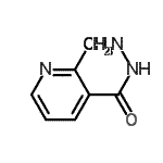 structure of CAS# 197079-01-9, 2-Methylnicotinohydrazide;2-Methylnicotinohydrazide;2-methylpyridine-3-carbohydrazide;3-PYRIDINECARBOXYLICACID, 2-METHYL-, HYDRAZIDE