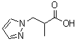 structure of CAS# 197094-12-5, 2-Methyl-3-(1H-Pyrazol-1-Yl)Propanoic Acid;2-Methyl-3-(1H-pyrazol-1-yl)propanoic acid;2-Methyl-3-pyrazol-1-yl-propionic acid;2-methyl-3-pyrazolylpropanoic acid