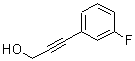 structure of CAS# 197239-54-6, 3-(3-Fluorophenyl)-2-Propyn-1-Ol;1-(3-Fluorophenyl)-3-hydroxyprop-1-yne;3-(3-Fluoro-phenyl)-prop-2-yn-1-ol;MFCD04039231