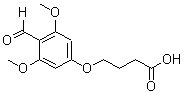 结构式 CAS# 197304-21-5, 4-(4-甲酰基-3,5-二甲氧基苯氧基)-丁酸