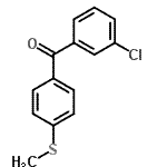 结构式 CAS# 197438-99-6, (3-氯苯基)[4-(甲硫基)苯基]甲酮