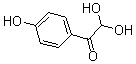 structure of CAS# 197447-05-5, 2,2-Dihydroxy-1-(4-Hydroxyphenyl)-Ethanone;4-HYDROXYPHENYLGLYOXAL HYDRATE, 95+%;P-HYDROXYPHENYLGLYOXAL MONOHYDRATE;4-Hydroxyphenylglyoxal Hydrate 95%