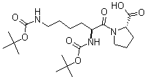 结构式 CAS# 198475-99-9, N2,N6-二[(1,1-二甲基乙氧基)羰基]-L-赖氨酰-L-脯氨酸