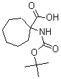 结构式 CAS# 199330-56-8, 1-叔丁氧羰基氨基-环庚烷羧酸