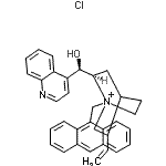 结构式 CAS# 199588-80-2, (3Xi,9R)-1-(9-蒽基甲基)-9-羟基辛可宁-1-鎓氯化物