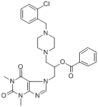 CAS#: 19977-11-8， 7-(2-Benzoyloxy-3-(4-(O-Chlorobenzyl)-1-Piperazinyl)Propyl)Theophylline