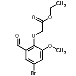 structure of CAS# 20037-36-9, Ethyl (4-Bromo-2-Formyl-6-Methoxyphenoxy)Acetate;(4-Bromo-2-formyl-6-methoxy-phenoxy)-acetic acid ethyl ester;(4-BROMO-2-FORMYL-6-METHOXY-PHENOXY)-ACETICACIDETHYLESTER;Ethyl 2-(4-Bromo-2-formyl-6-methoxyphenoxy)acetate