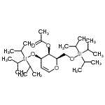 结构式 CAS# 201053-38-5, 3-O-乙酰基-2,6-脱水-5-脱氧-1,4-二-O-(三异丙基硅烷基)-D-阿拉伯糖-己-5-烯糖