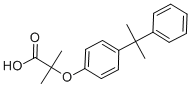structure of CAS# 2012-73-9, 2-Methyl-2-[4-(2-Phenylpropan-2-Yl)Phenoxy]Propanoic Acid;2-Methyl-2-[4-(1-Methyl-1-Phenyl-Ethyl)Phenoxy]Propanoic Acid;2-Methyl-2-[4-(1-Methyl-1-Phenylethyl)Phenoxy]Propanoic Acid;2-Methyl-2-[4-(1-Methyl-1-Phenyl-Ethyl)Phenoxy]Propionic Acid