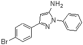 structure of CAS# 201735-04-8, 3-(4-Bromophenyl)-1-Phenyl-1H-Pyrazol-5-Amine;5-(4-Bromophenyl)-2-phenyl-2H-pyrazol-3-ylamine;BIM-0048027.P001;CBMicro_048169