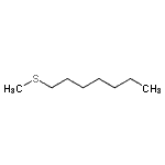structure of CAS# 20291-61-6, 1-(Methylsulfanyl)Heptane;1-(Methylsulfanyl)heptane #;1-(Methylthio)heptane;2-Thianonane