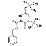 structure of CAS# 202980-91-4, 1-Benzyl 1,2-Bis(2-Methyl-2-Propanyl) 1,1,2-Hydrazinetricarboxylate;Boc,Z-NNH-Boc