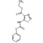 structure of CAS# 2037-81-2, Ethyl 5-[(Phenoxycarbonyl)Amino]-1,2,3-Thiadiazole-4-Carboxylate;5-AMINO-1<wbr>,2,3-THIA<wbr>DIAZOLE-N<wbr>-PHENOXYC<wbr>ARBONYL-4<wbr>-CARBOXYL<wbr>ICACIDETH<wbr>YLESTER;ethyl 5-(<wbr>phenoxyca<wbr>rbonylami<wbr>no)-1,2,3<wbr>-thiadiaz<wbr>ole-4-car<wbr>boxylate;ethyl 5-[<wbr>(phenoxyc<wbr>arbonyl)a<wbr>mino]-1,2<wbr>,3-thiadi<wbr>azole-4-c<wbr>arboxylate