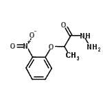 structure of CAS# 203741-59-7, 2-(2-Nitrophenoxy)Propanehydrazide;2-(2-Nitrophenoxy)propanohydrazide;2-(2-Nitro-phenoxy)-propionic acid hydrazide;MFCD02254115