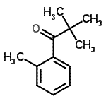 structure of CAS# 2041-37-4, 2,2-Dimethyl-1-(2-Methylphenyl)-1-Propanone;2',2,2-trimethylpropiophenone;2,2-dimethyl-1-(2-methylphenyl)propan-1-one