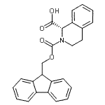 structure of CAS# 204317-99-7, (1S)-2-[(9H-Fluoren-9-Ylmethoxy)Carbonyl]-1,2,3,4-Tetrahydro-1-Isoquinolinecarboxylic Acid;Fmoc-L-1,2,3,4-tetrahydroisoquinoline-1-carboxylic acid