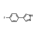 structure of CAS# 204384-26-9, 4-(4-Fluorophenyl)-1H-Pyrazole;1H-Pyrazole,4-(4-fluorophenyl)-;4-(4-fluorophenyl)-1H-pyrazole;4-(4-Fluoro-phenyl)-1H-pyrazole
