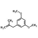 结构式 CAS# 204846-44-6, 1,3-二甲氧基-5-(2-甲基-2-丙烯-1-基)苯