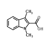 结构式 CAS# 204919-54-0, 1,3-二甲基-1H-吲哚-2-羧酸